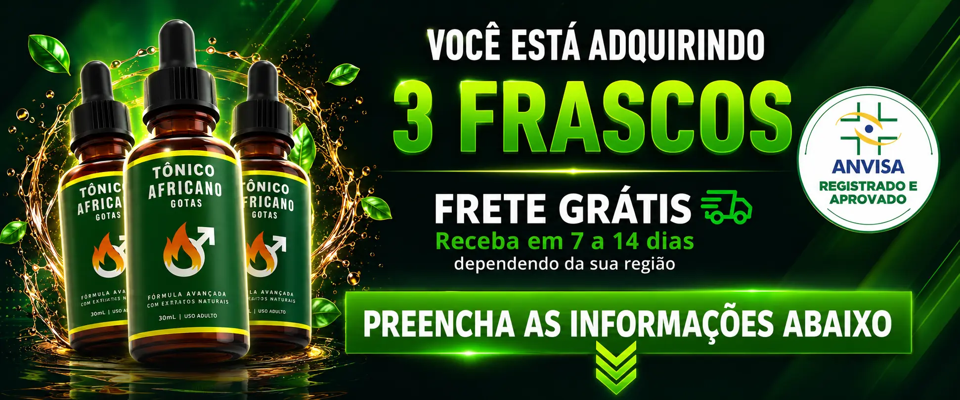 Tônico Africano - 3 Frascos