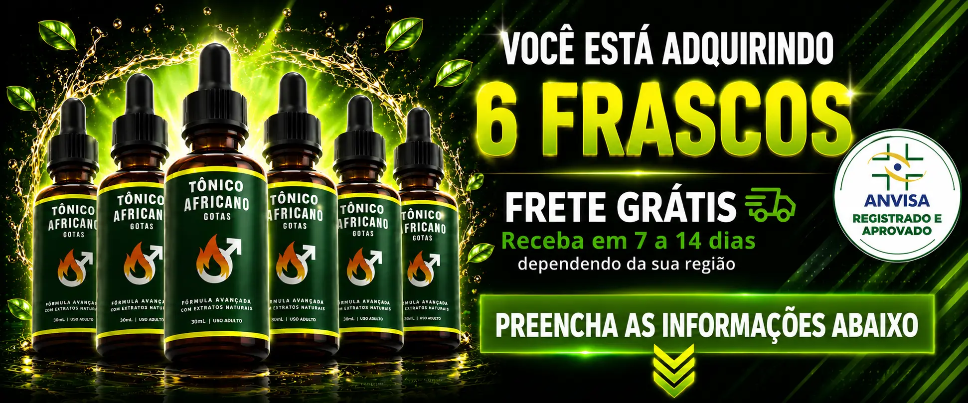 Tônico Africano - 6 Frascos